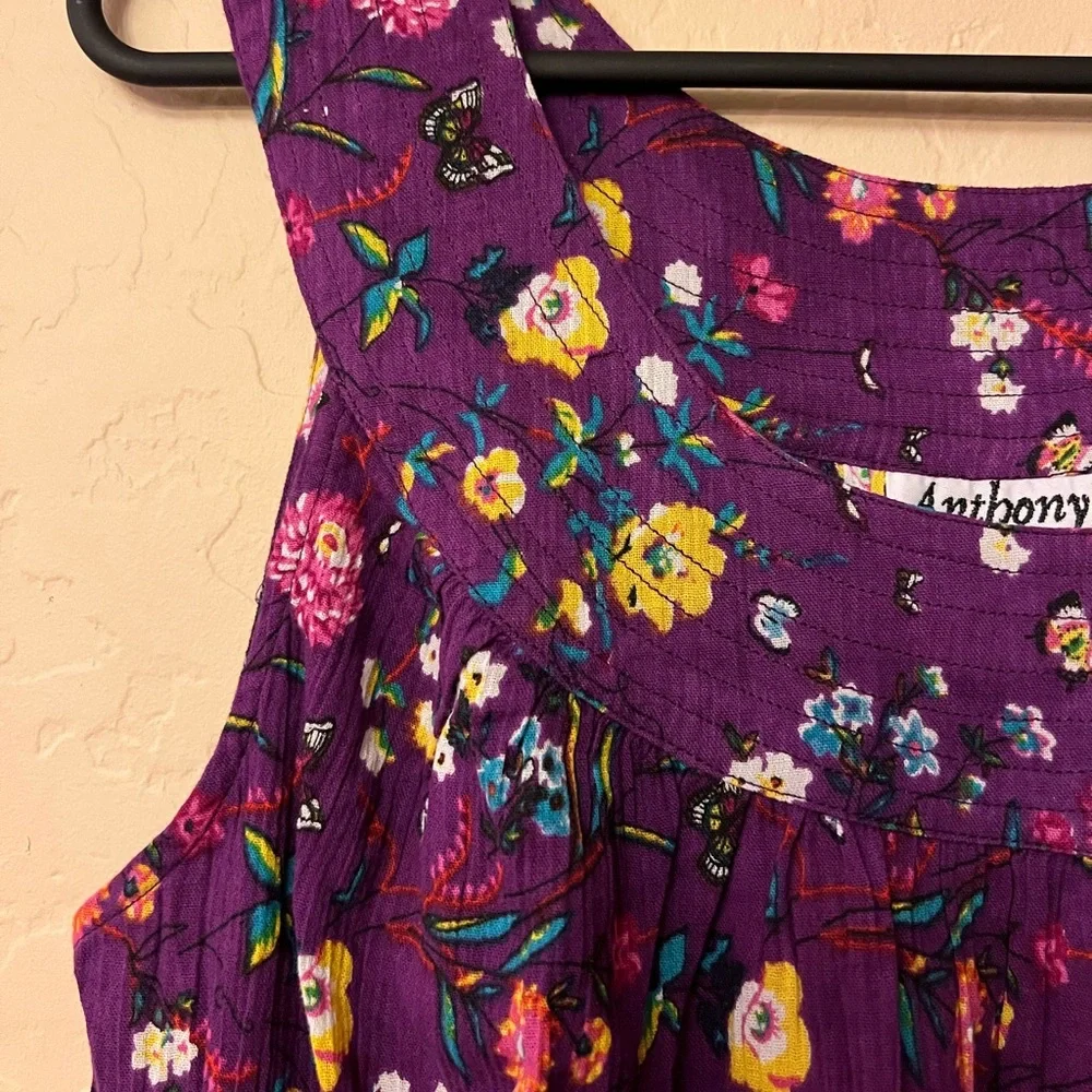 Anthony Richards Purple Floral & Butterfly Print Sundress - Picture 6 of 16